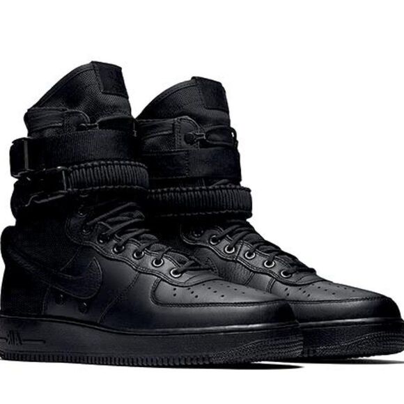 Rare 2017 Nike Air Force 1 Boot Size 9.5 Black - Picture 6 of 16